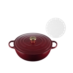 Kit Panela Marmita 26 cm Rhône e Suporte de Silicone Branco Le Creuset