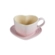 Kit Chaleira Tradicional e 2 Canecas Coração com Pires Shell Pink Le Creuset