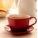 Kit Chaleira Tradicional e 2 Canecas Coração com Pires Vermelho Le Creuset