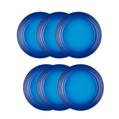 Jogo de 12 Pratos Rasos de Cerâmica 27 cm Azure Blue Le Creuset