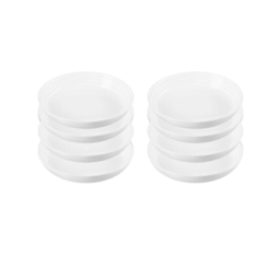 Jogo de 8 Pratos Fundos de Cerâmica 22 cm Branco Le Creuset