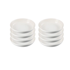Jogo de 8 Pratos Fundos de Cerâmica 22 cm Meringue Le Creuset