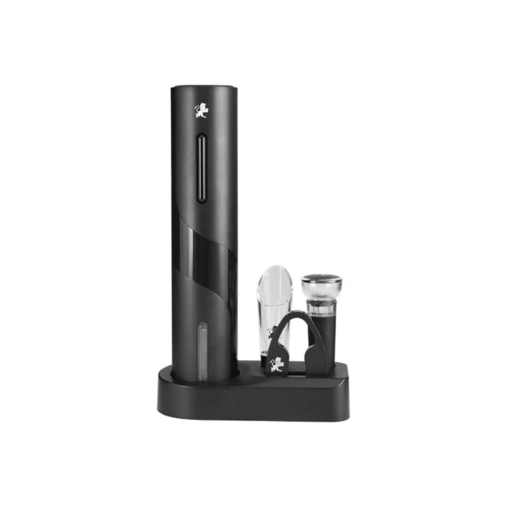 Conjunto de Abridor de Vinho Elétrico 4 Peças em Aço Inox Preto Maxwell & Williams