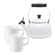 Kit Chaleira Tradicional e 2 Canecas 200 ml Branco Le Creuset