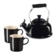 Kit Chaleira Tradicional e 2 Canecas 200 ml Preto Le Creuset