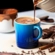 Kit Chaleira Tradicional e 2 Canecas 200 ml Azure Blue Le Creuset