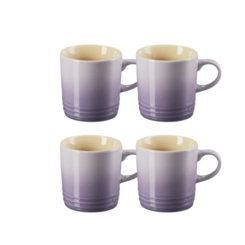 Jogo 4 Canecas Cappuccino de Cerâmica 200 ml Bluebell Roxo Le Creuset