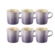 Jogo 6 Canecas Cappuccino de Cerâmica 200 ml Bluebell Roxo Le Creuset