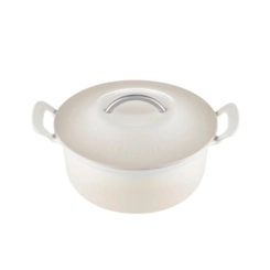 Panela Redonda Modern Heritage 26 cm Meringue Le Creuset
