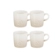 Jogo 4 Canecas Cappuccino de Cerâmica Jardin 200 ml Meringue Le Creuset