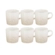 Jogo 6 Canecas Cappuccino de Cerâmica Jardin 200 ml Meringue Le Creuset