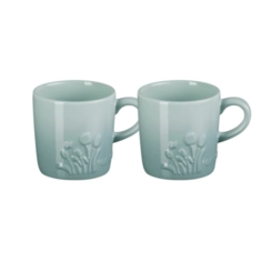 Jogo 2 Canecas Cappuccino de Cerâmica Jardin 200 ml Sea Salt Le Creuset