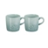 Jogo 2 Canecas Cappuccino de Cerâmica Jardin 200 ml Sea Salt Le Creuset