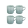 Jogo 4 Canecas Cappuccino de Cerâmica Jardin 200 ml Sea Salt Le Creuset