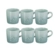 Jogo 6 Canecas Cappuccino de Cerâmica Jardin 200 ml Sea Salt Le Creuset