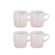Jogo 4 Canecas Cappuccino de Cerâmica Jardin 200 ml Shell Pink Le Creuset