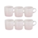 Jogo 6 Canecas Cappuccino de Cerâmica Jardin 200 ml Shell Pink Le Creuset