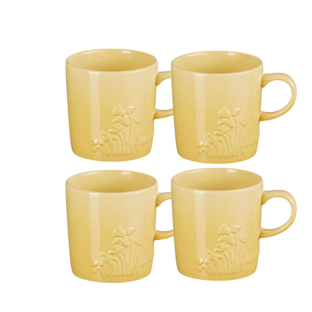 Jogo 4 Canecas de Chá de Cerâmica Jardin 350 ml Camomille Le Creuset