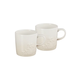 Jogo 2 Canecas de Chá de Cerâmica Jardin 350 ml Meringue Le Creuset