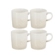 Jogo 4 Canecas de Chá de Cerâmica Jardin 350 ml Meringue Le Creuset