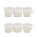 Jogo 6 Canecas de Chá de Cerâmica Jardin 350 ml Meringue Le Creuset