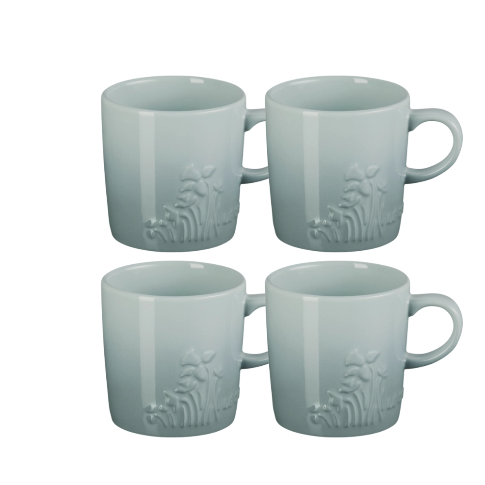 Jogo 4 Canecas de Chá de Cerâmica Jardin 350 ml Sea Salt Le Creuset