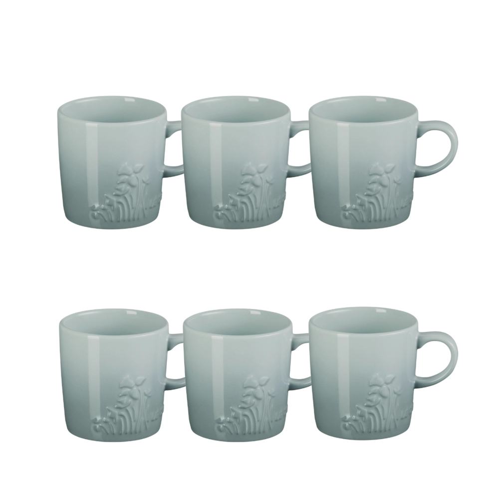 Jogo 6 Canecas de Chá de Cerâmica Jardin 350 ml Sea Salt Le Creuset