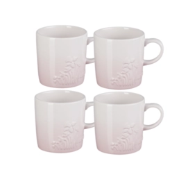 Jogo 4 Canecas de Chá de Cerâmica Jardin 350 ml Shell Pink Le Creuset