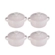 Jogo 4 Mini Cocotte de Cerâmica Jardin 10 cm Shell Pink Le Creuset