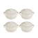Jogo 4 Mini Cocotte de Cerâmica Jardin 10 cm Meringue Le Creuset