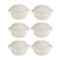 Jogo 6 Mini Cocotte de Cerâmica Jardin 10 cm Meringue Le Creuset