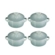 Jogo 4 Mini Cocotte de Cerâmica Jardin 10 cm Sea Salt Le Creuset