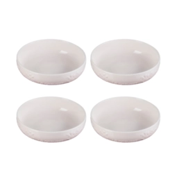 Jogo de 4 Pratos Fundos de Cerâmica Sphere Jardin 18 cm Shell Pink Le Creuset