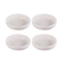 Jogo de 4 Pratos Fundos de Cerâmica Sphere Jardin 18 cm Shell Pink Le Creuset