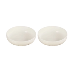 Jogo de 2 Pratos Fundos de Cerâmica Sphere Jardin 18 cm Meringue Le Creuset