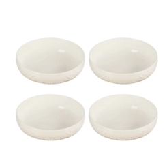 Jogo de 4 Pratos Fundos de Cerâmica Sphere Jardin 18 cm Meringue Le Creuset