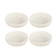 Jogo de 4 Pratos Fundos de Cerâmica Sphere Jardin 18 cm Meringue Le Creuset