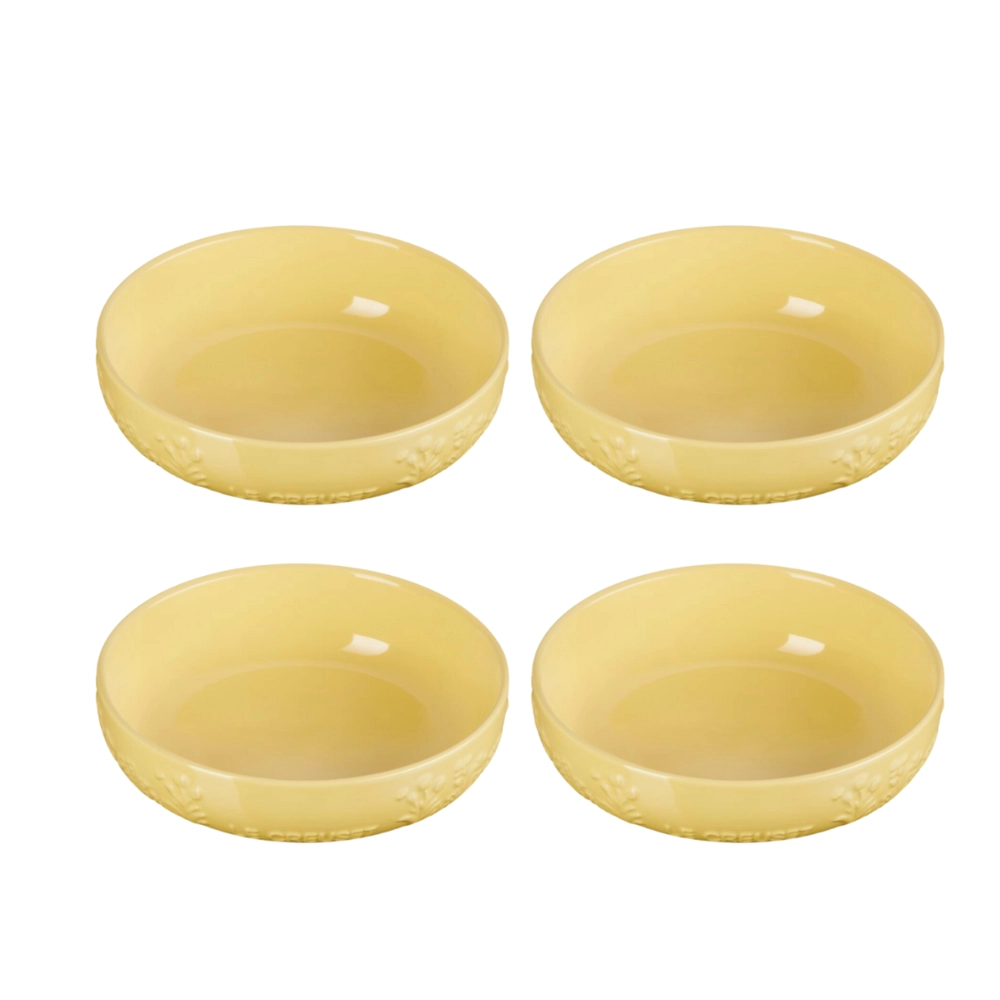 Jogo de 4 Pratos Fundos de Cerâmica Sphere Jardin 18 cm Camomille Le Creuset
