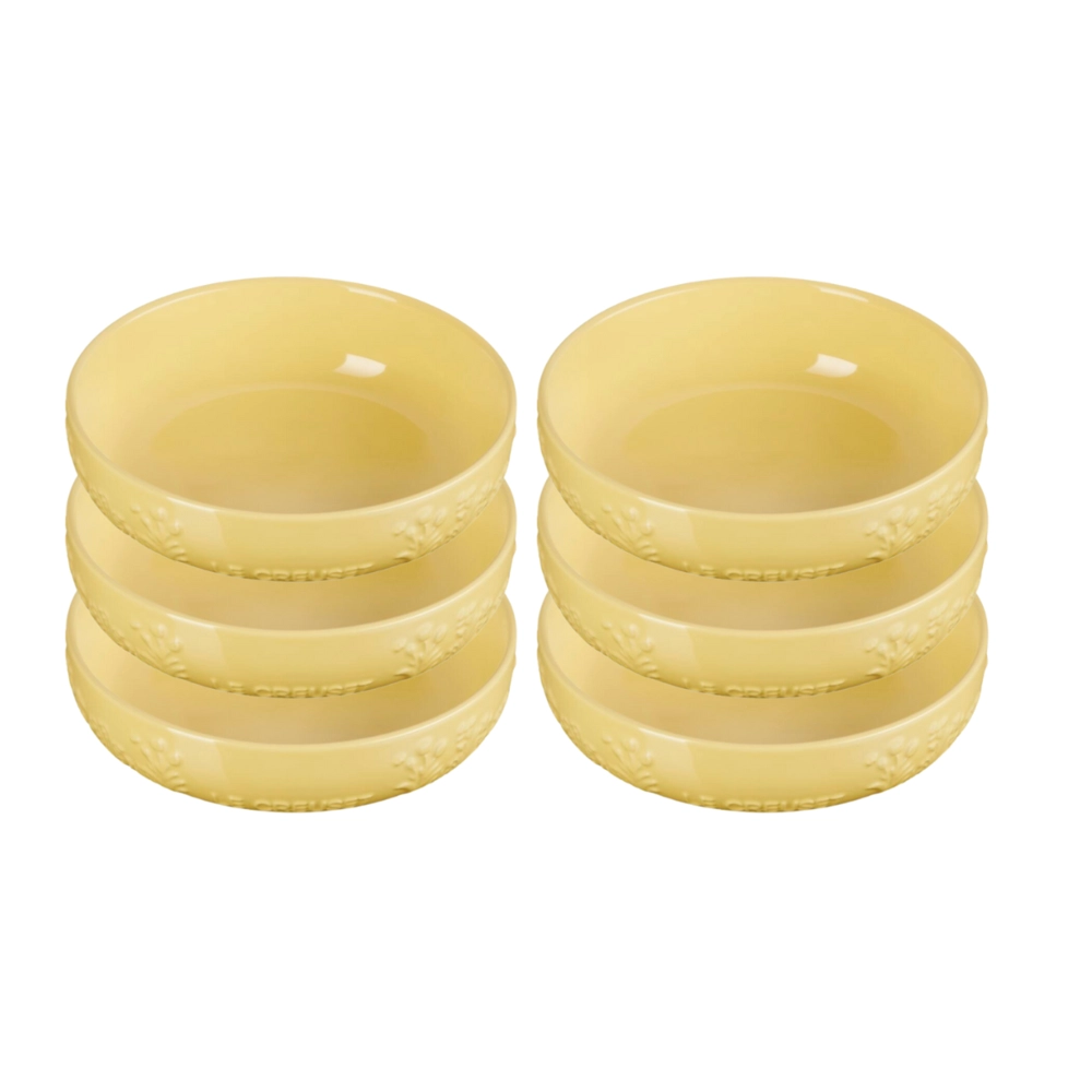 Jogo de 6 Pratos Fundos de Cerâmica Sphere Jardin 18 cm Camomille Le Creuset