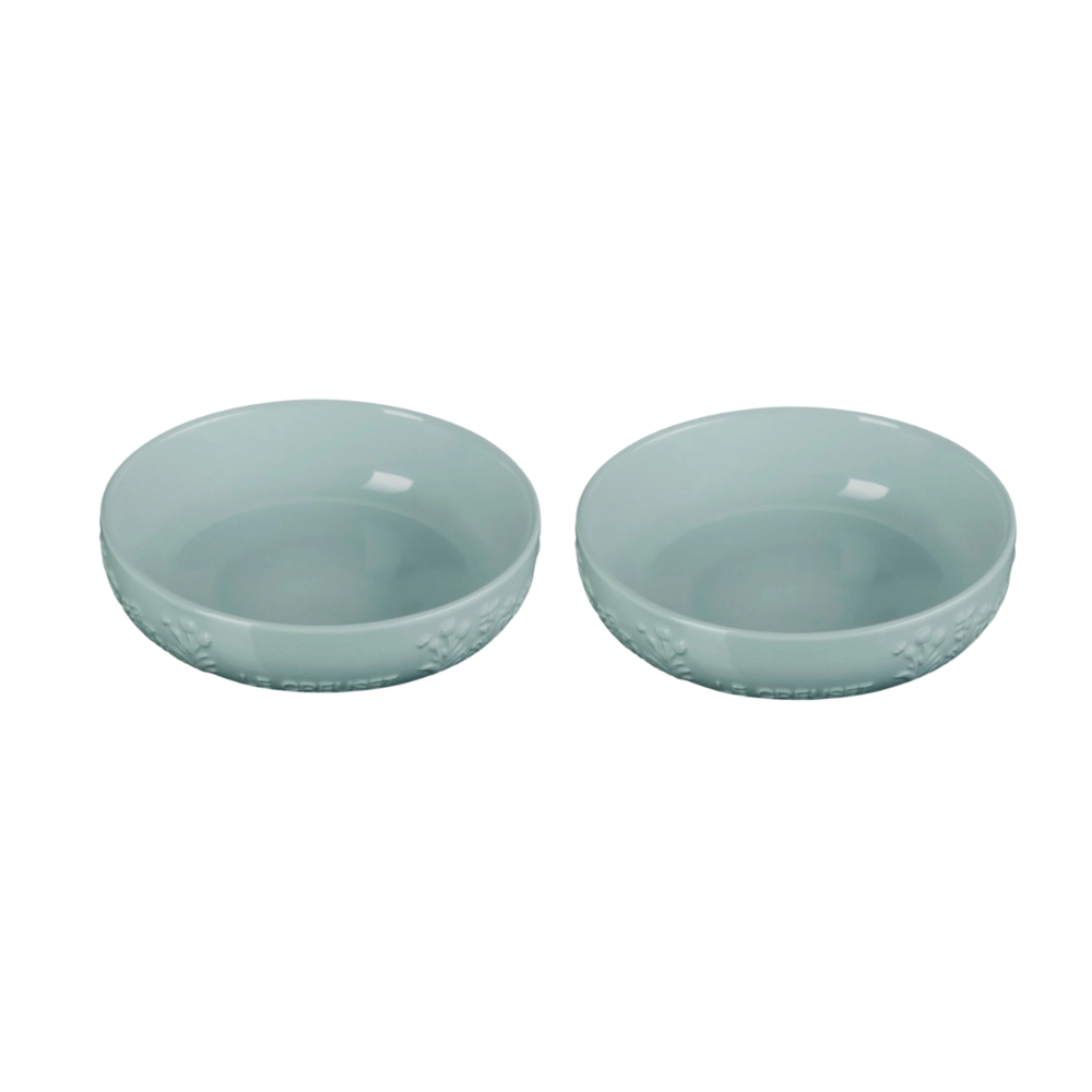 Jogo de 2 Pratos Fundos de Cerâmica Sphere Jardin 18 cm Sea Salt Le Creuset