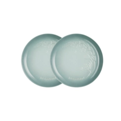 Jogo de 2 Pratos Rasos de Cerâmica Sphere Jardin 22 cm Sea Salt Le Creuset