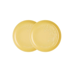 Jogo de 2 Pratos Rasos de Cerâmica Sphere Jardin 22 cm Camomille Le Creuset