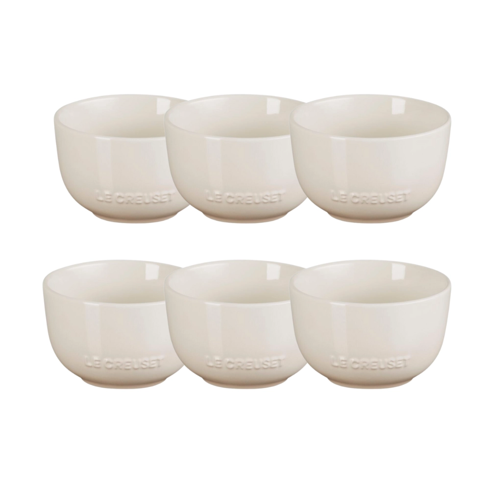 Jogo de 6 Mini Bowl de Cerâmica Jardin 320 ml Meringue Le Creuset
