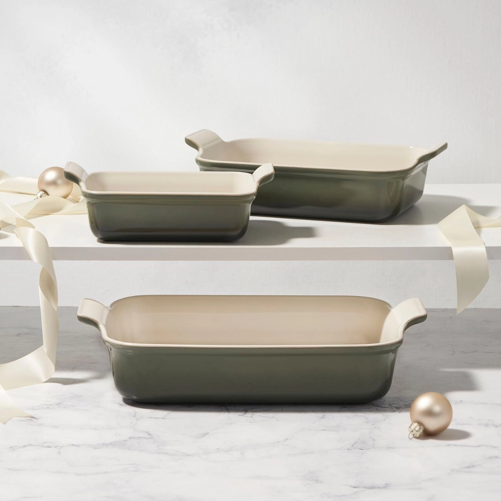 Jogo Completo de Travessas Heritage Thyme Le Creuset