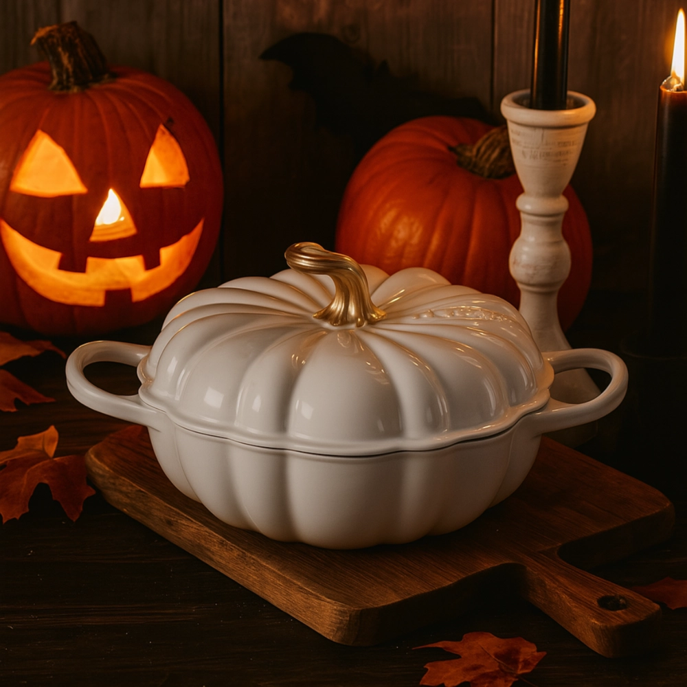 Caçarola Buffet Signature Abóbora 28 cm Meringue Le Creuset