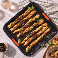 Assadeira Quadrada Rasa 31 cm Preto Le Creuset
