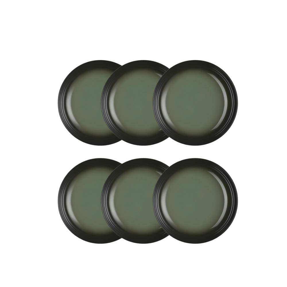Jogo de 6 Pratos Fundos de Cerâmica 22 cm Thyme Le Creuset