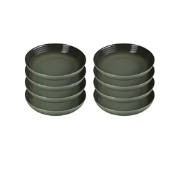 Jogo de 8 Pratos Fundos de Cerâmica 22 cm Thyme Le Creuset