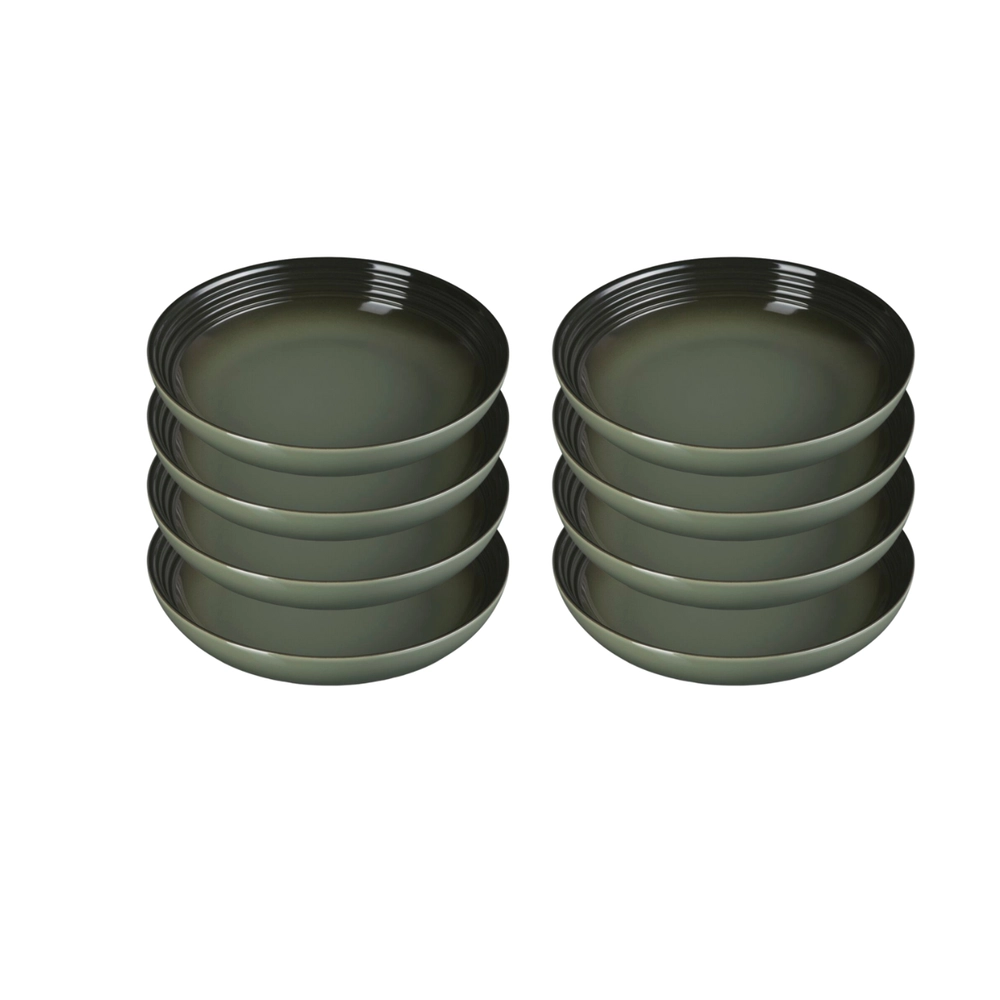 Jogo de 8 Pratos Fundos de Cerâmica 22 cm Thyme Le Creuset
