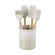 Set 3 Espátulas e 1 Pincel Craft com Porta Utensílios Classic Meringue Le Creuset